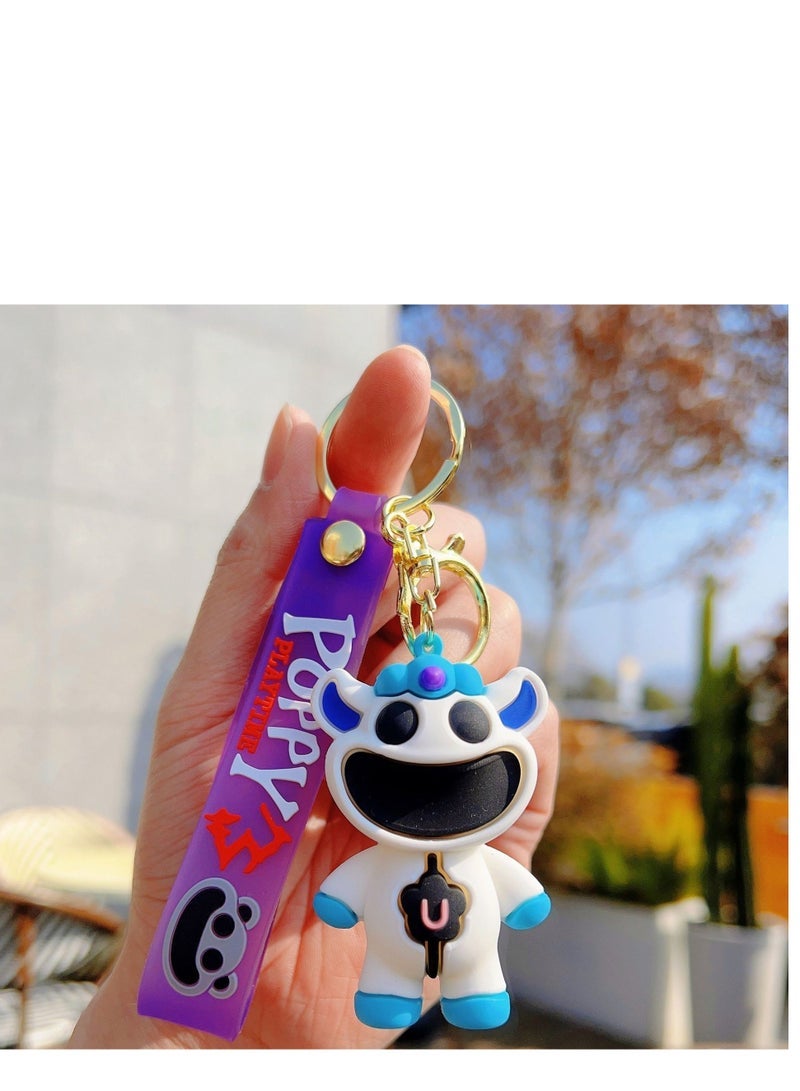 New SmilingCritters Chapter 3 CatNap Keychain,Smiling Critters Keychain,Cute CatNap Cartoon Anime SmilingCritters Keychain Toy for Game Fans Kids Birthday Gift 8pcs - Image 5